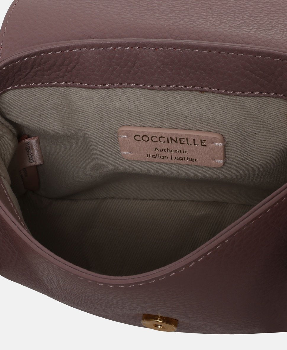 Coccinelle Kožená messenger taška Lila 3