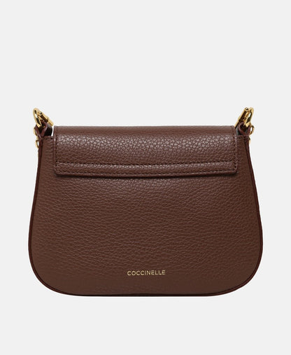 Coccinelle Kožená messenger taška Vínová 4