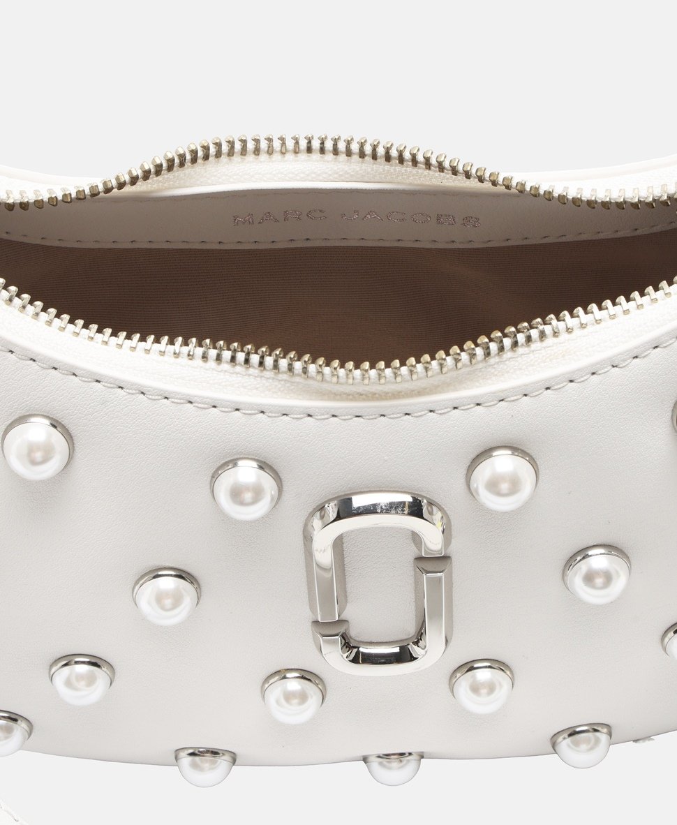 Marc Jacobs Kožená kabelka přes rameno Bílá 3