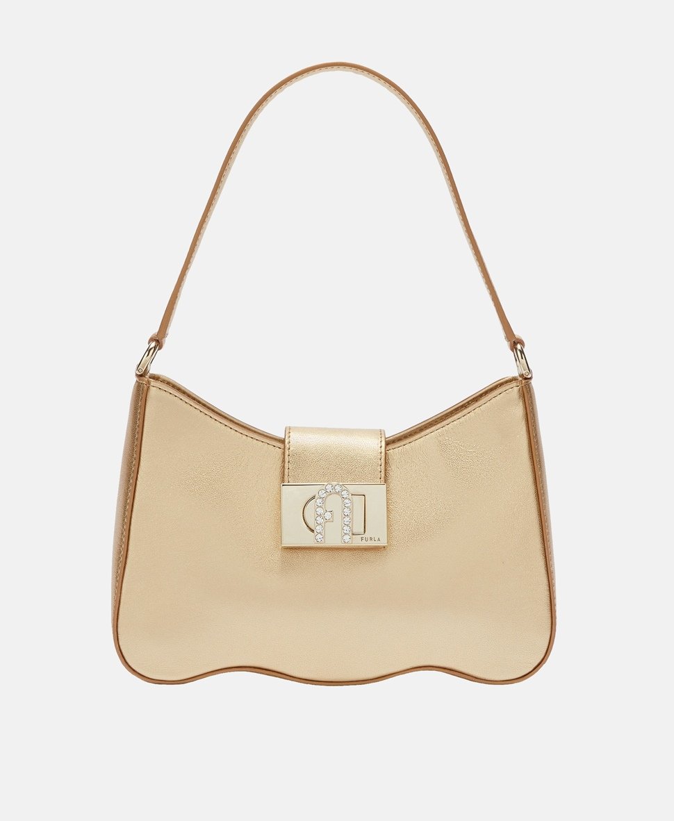 Furla kožená kabelka Zlatá 1