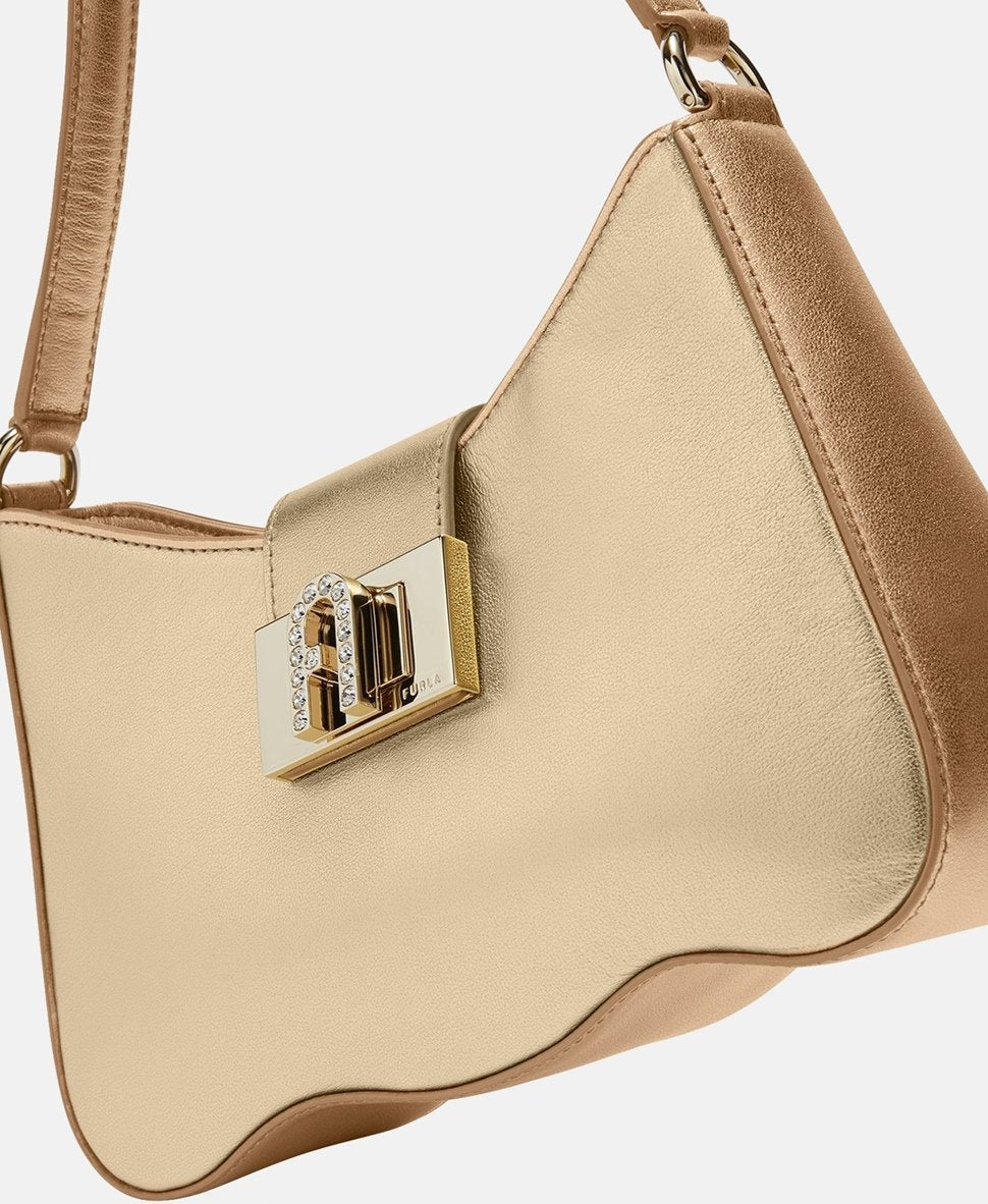 Furla kožená kabelka Zlatá 5