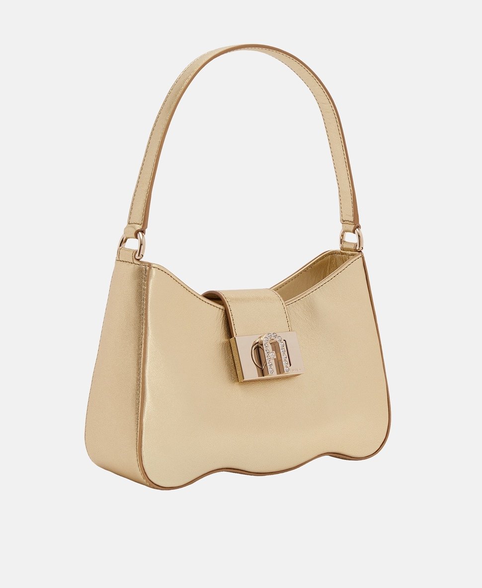 Furla kožená kabelka Zlatá 6