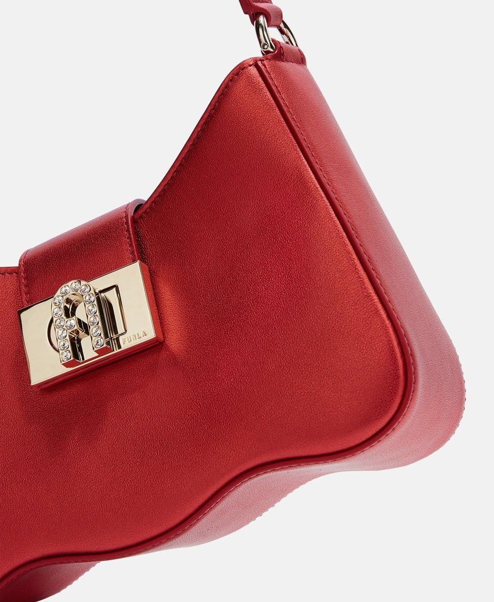 Furla kožená kabelka Červená 5