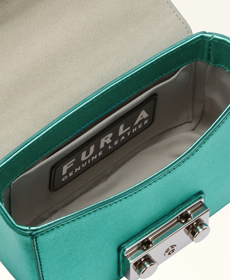 Furla Kožená messenger taška Šedá 3