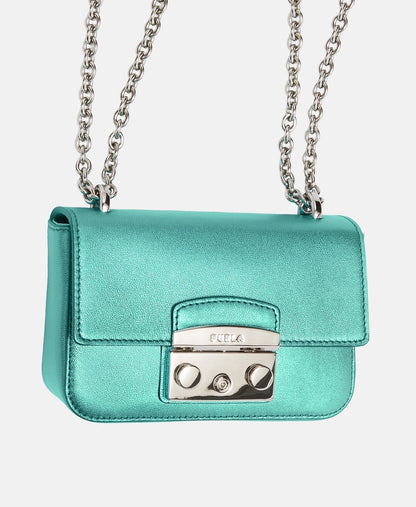 Furla Kožená messenger taška Šedá 5