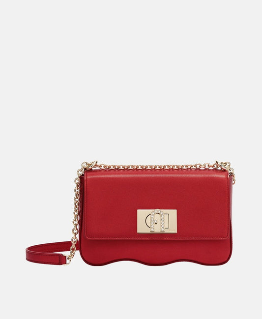 Furla Kožená messenger taška Červená 1