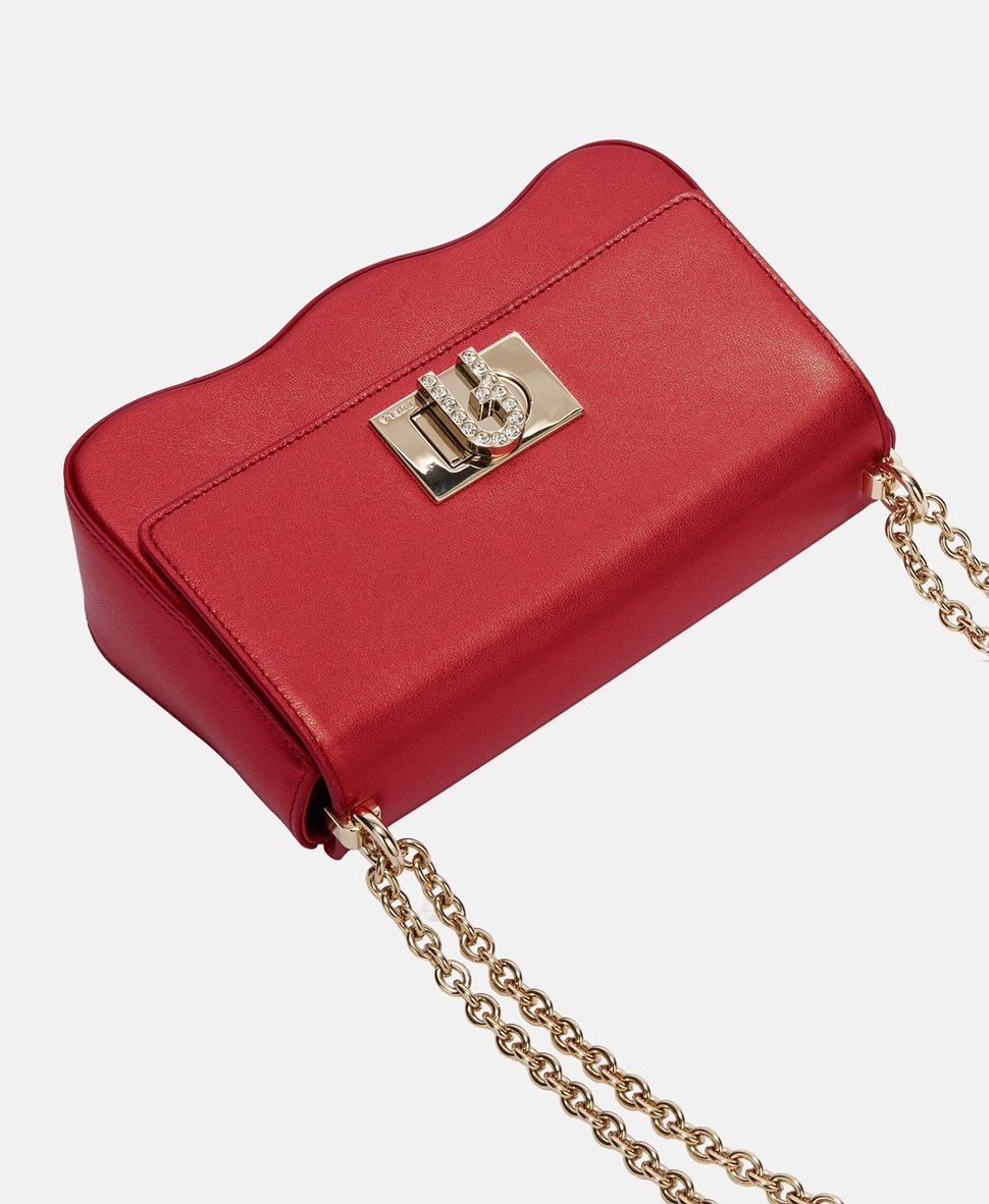 Furla Kožená messenger taška Červená 5