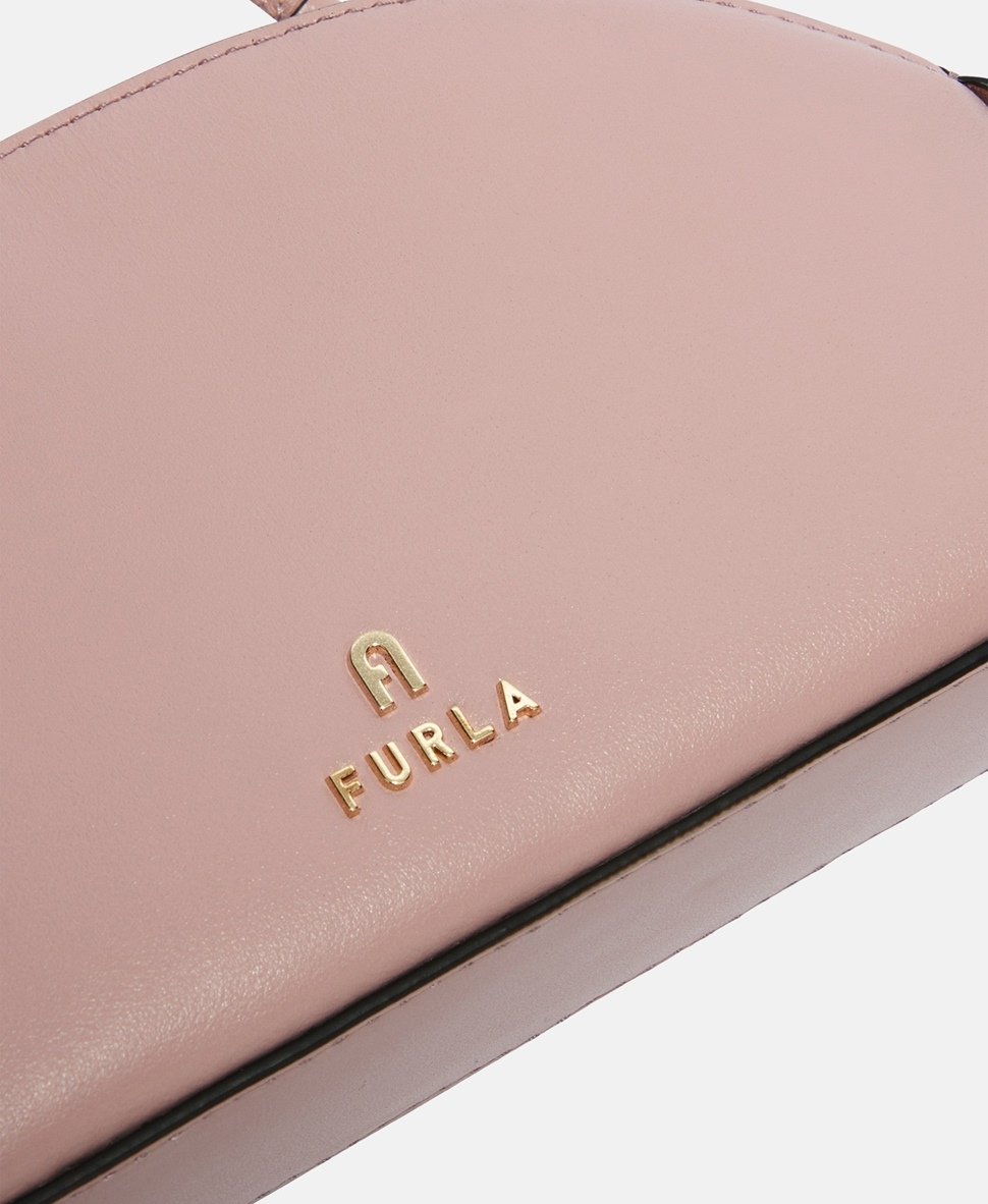 Furla Kožená messenger taška Starorůžová 3