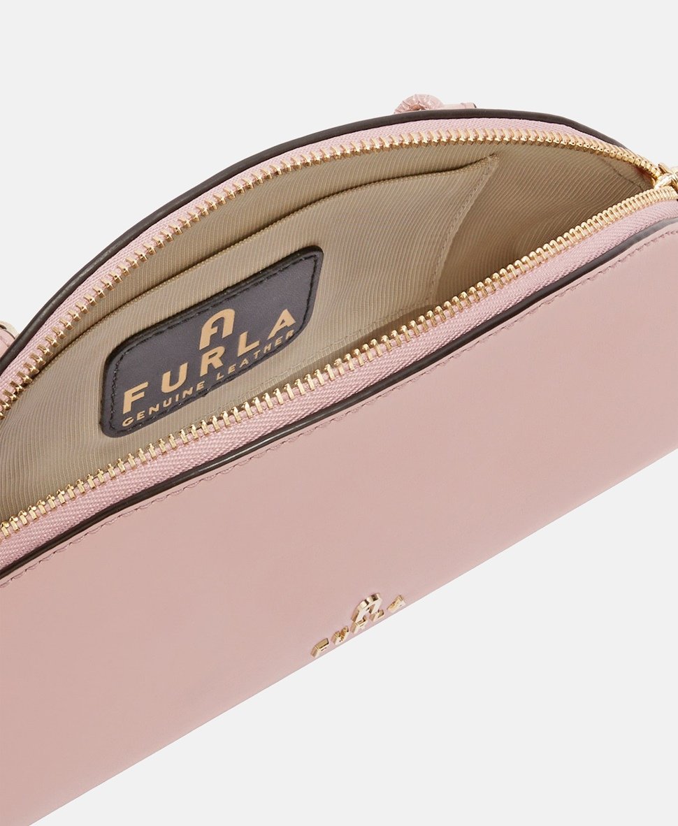 Furla Kožená messenger taška Starorůžová 4