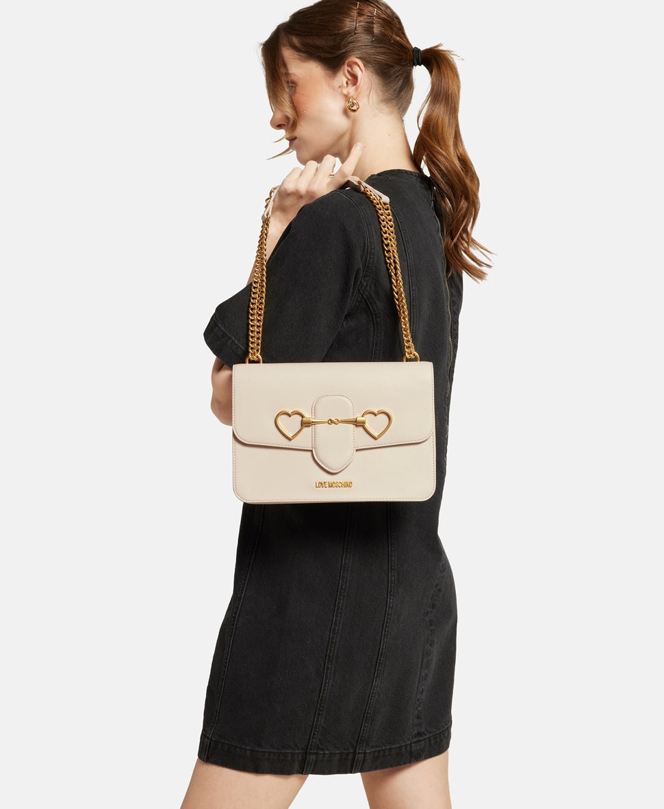 Love Moschino kabelka přes rameno Ecru 5