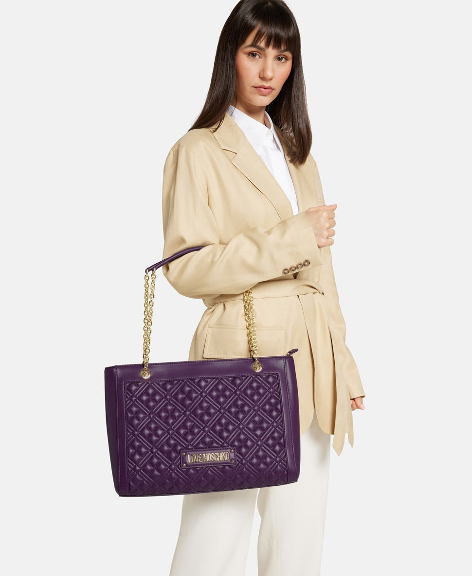 Love Moschino kabelka tote Fialová 5