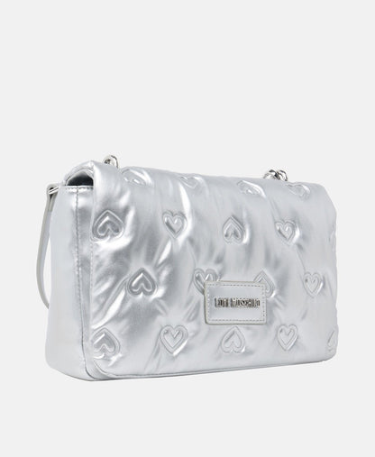 Love Moschino kabelka přes rameno Stříbrná 1