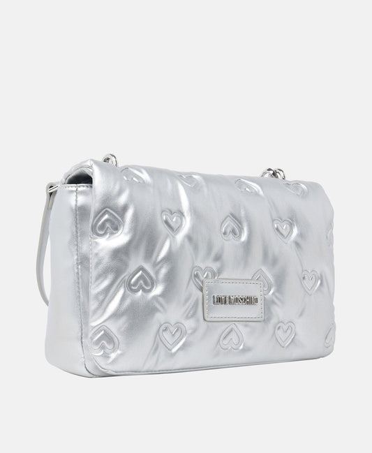 Love Moschino kabelka přes rameno Stříbrná 1