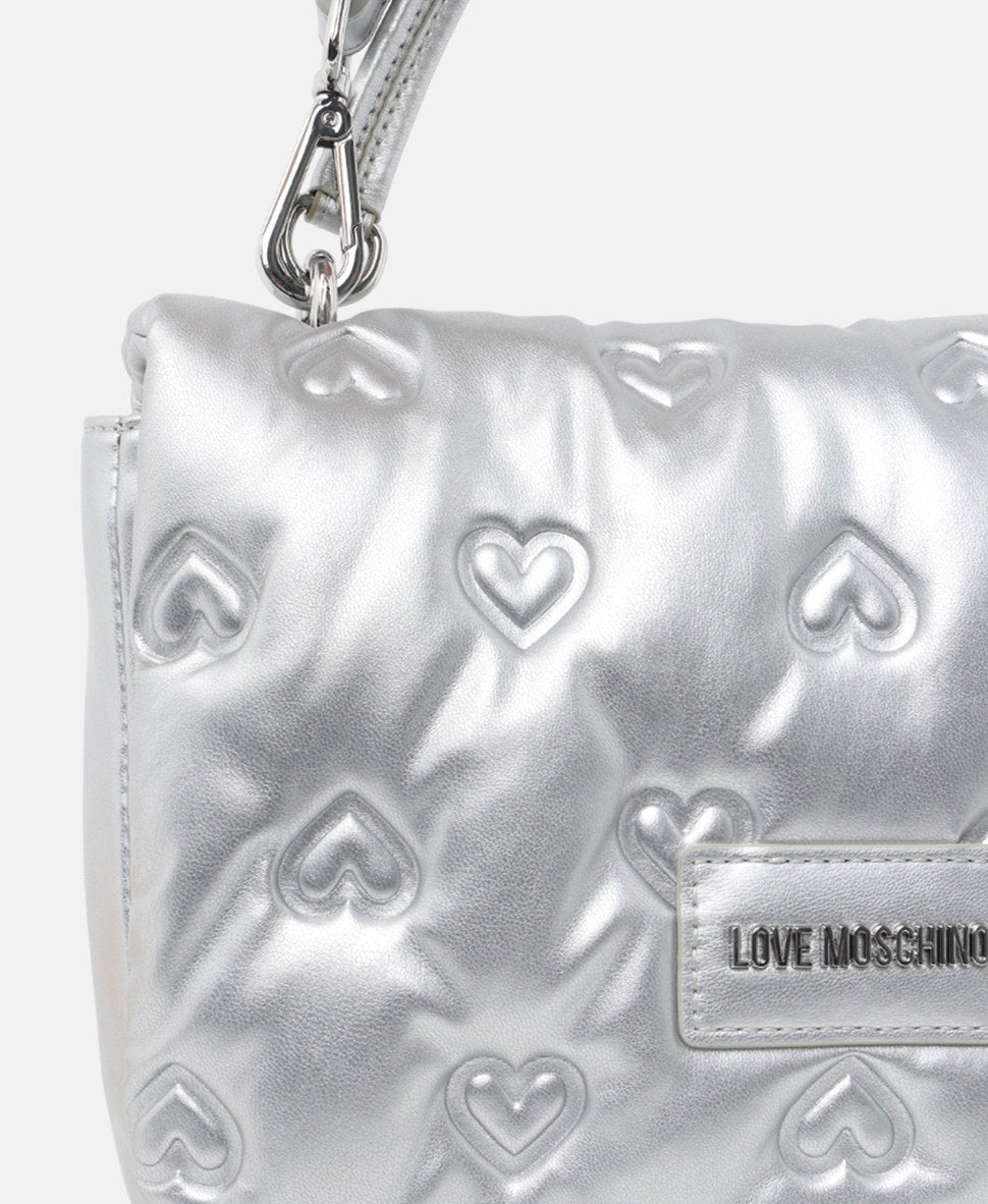 Love Moschino kabelka přes rameno Stříbrná 2