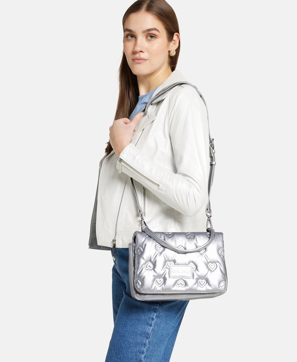Love Moschino kabelka přes rameno Stříbrná 5