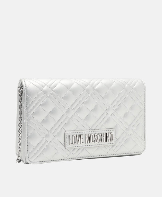 Love Moschino kabelka přes rameno Stříbrná 1