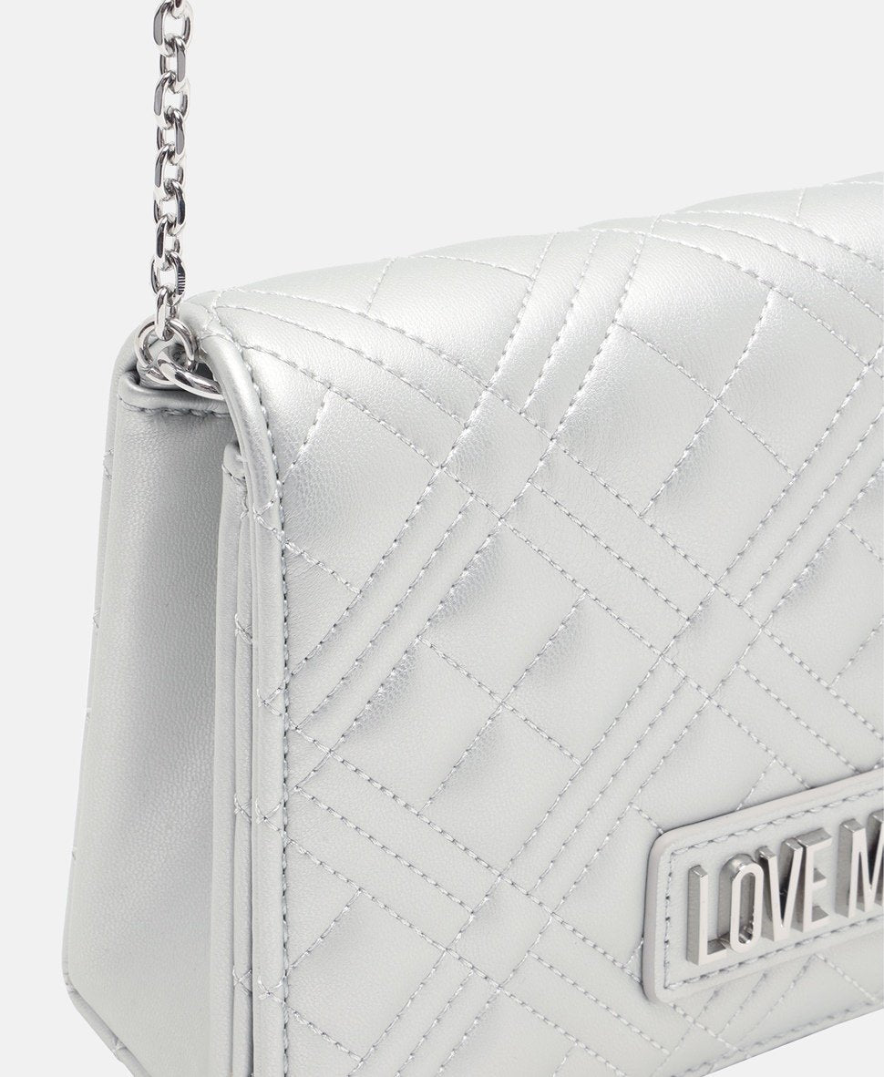 Love Moschino kabelka přes rameno Stříbrná 2