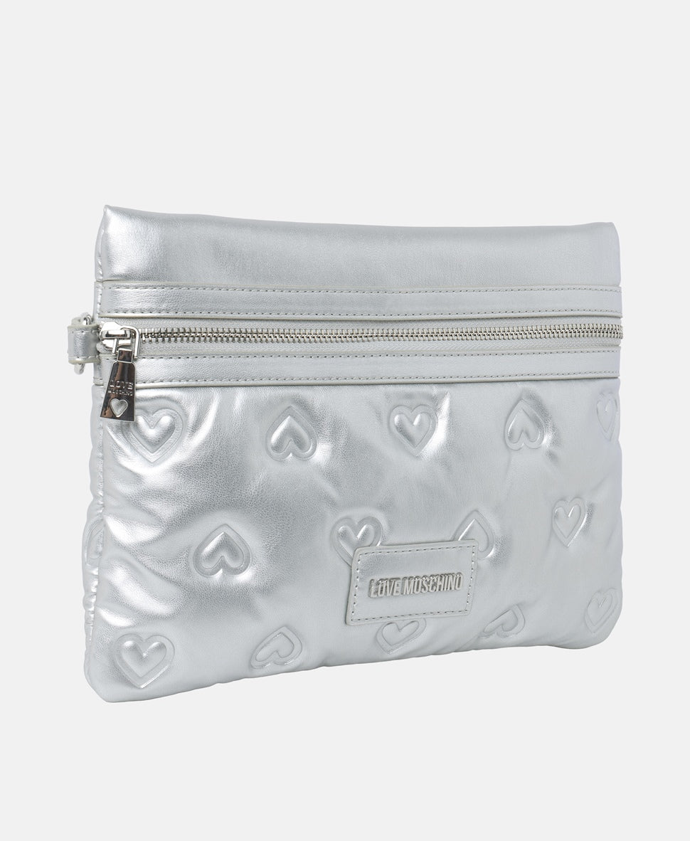 Love Moschino kabelka přes rameno Stříbrná 1