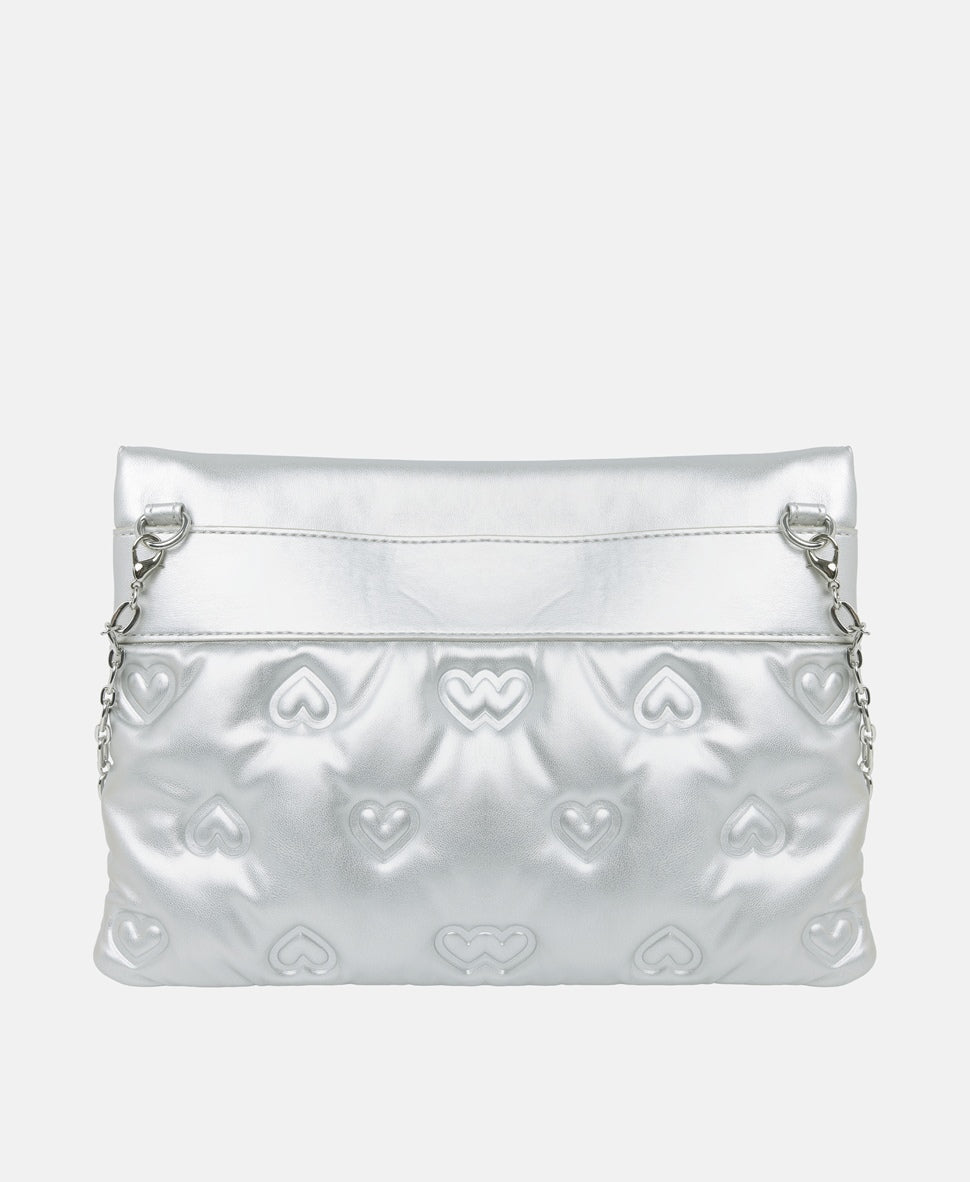 Love Moschino kabelka přes rameno Stříbrná 4