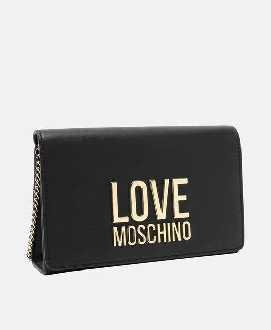 Love Moschino Kožená messenger taška Černá 1