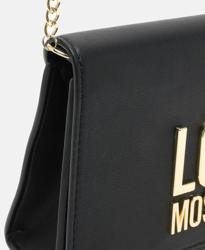 Love Moschino Kožená messenger taška Černá 2
