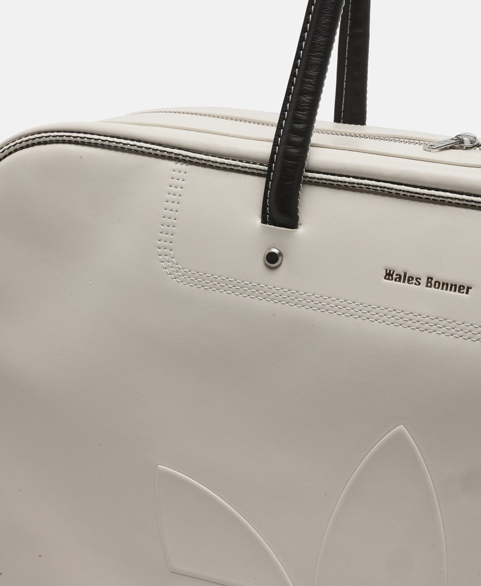 adidas x Wales Bonner kožená taška weekender Ecru 2