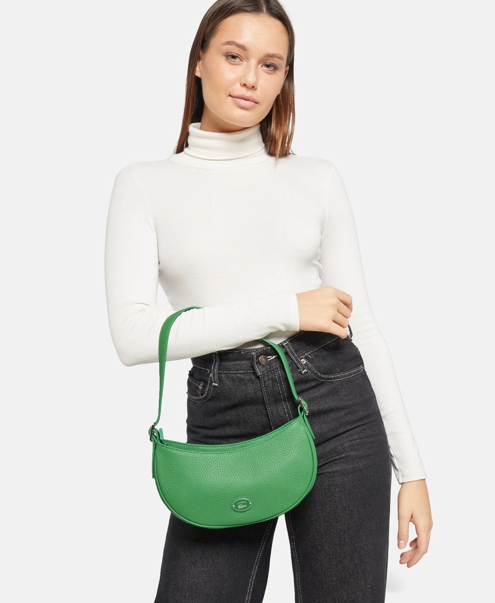 Lacoste kožená kabelka Zelená 5