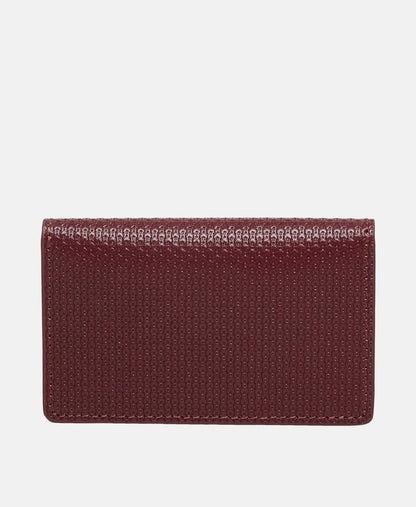 Lacoste kožené pouzdro na karty Bordó 2