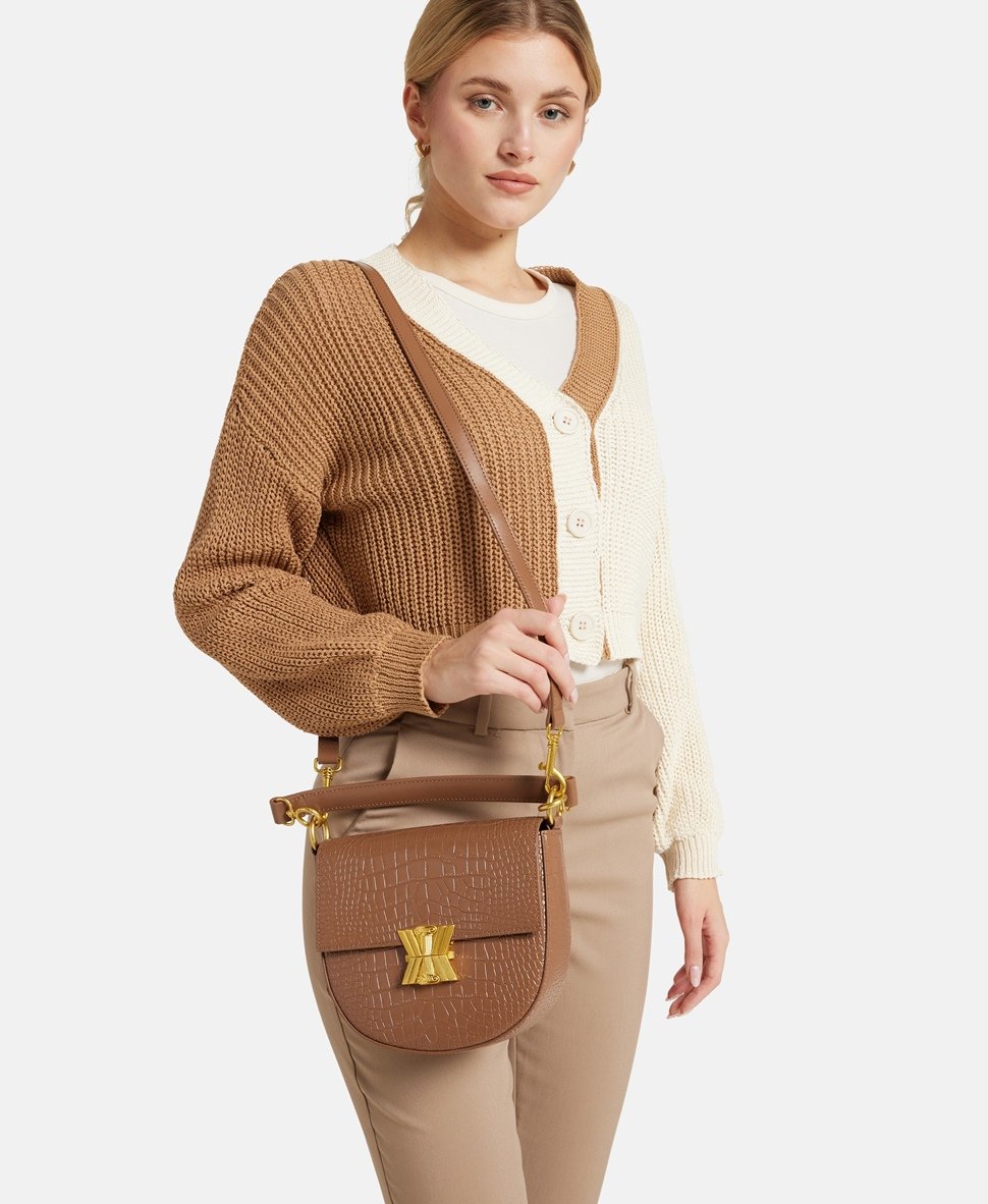 Kassandre kožená kabelka Camel 5