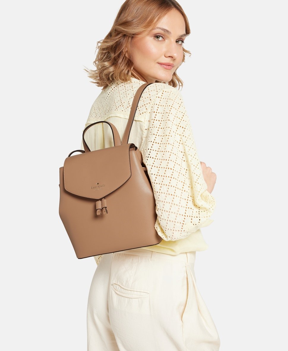 Kate Spade kožený batoh Taupe 5