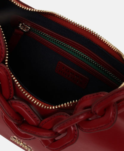 Tommy Hilfiger Kožená kabelka přes rameno Bordó 3