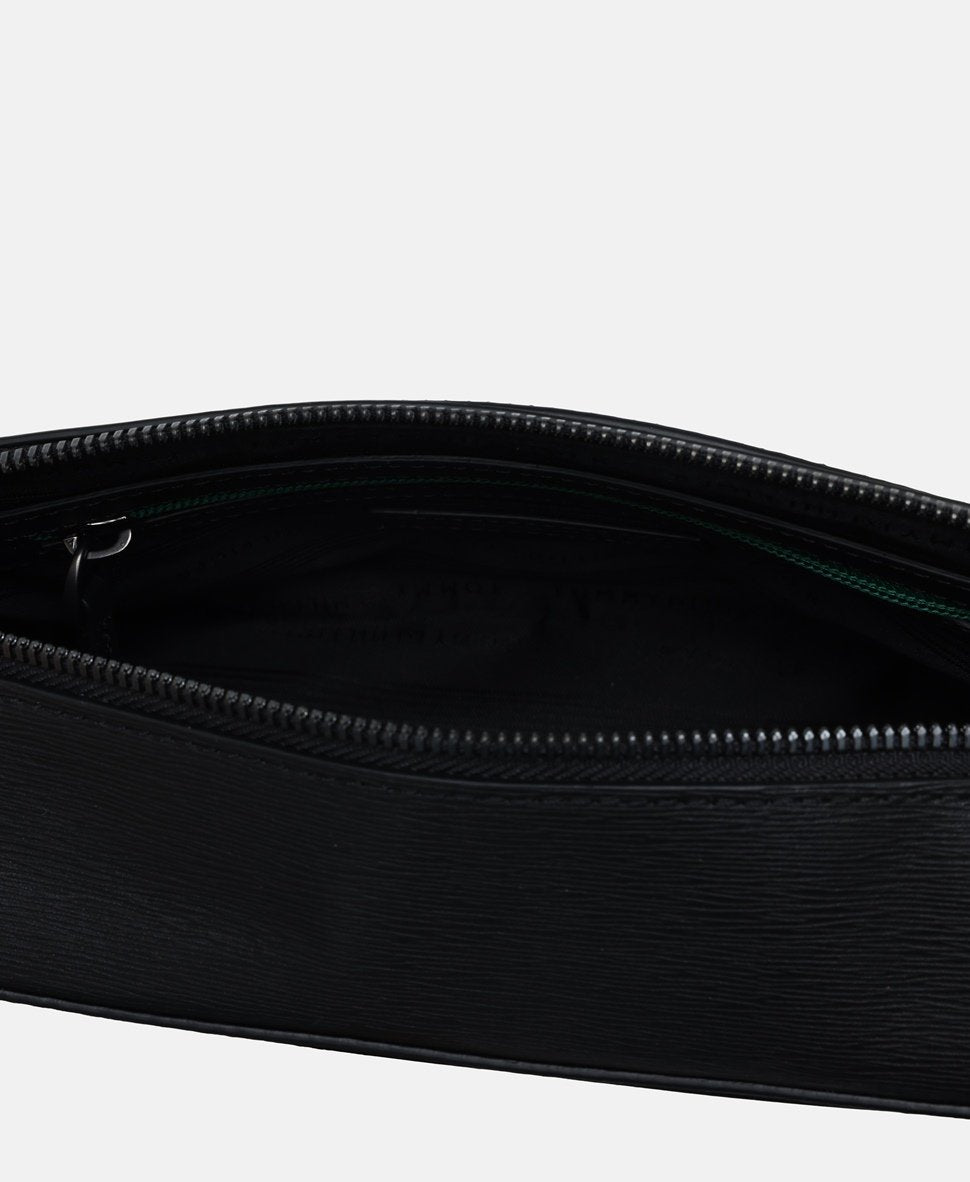 Tommy Hilfiger Kožená messenger taška Černá 3