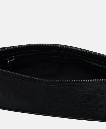 Tommy Hilfiger Kožená messenger taška Černá 3