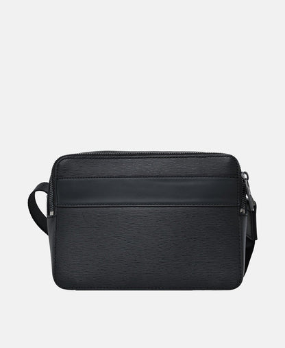 Tommy Hilfiger Kožená messenger taška Černá 4