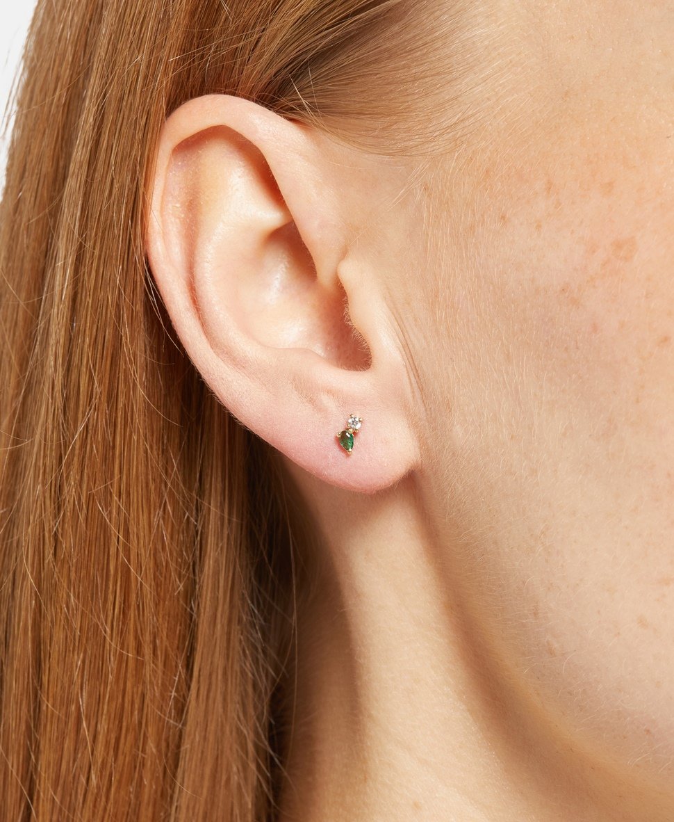Lawrence Grey Fine Jewelry Puzetové náušnice 14K Zlatá 3