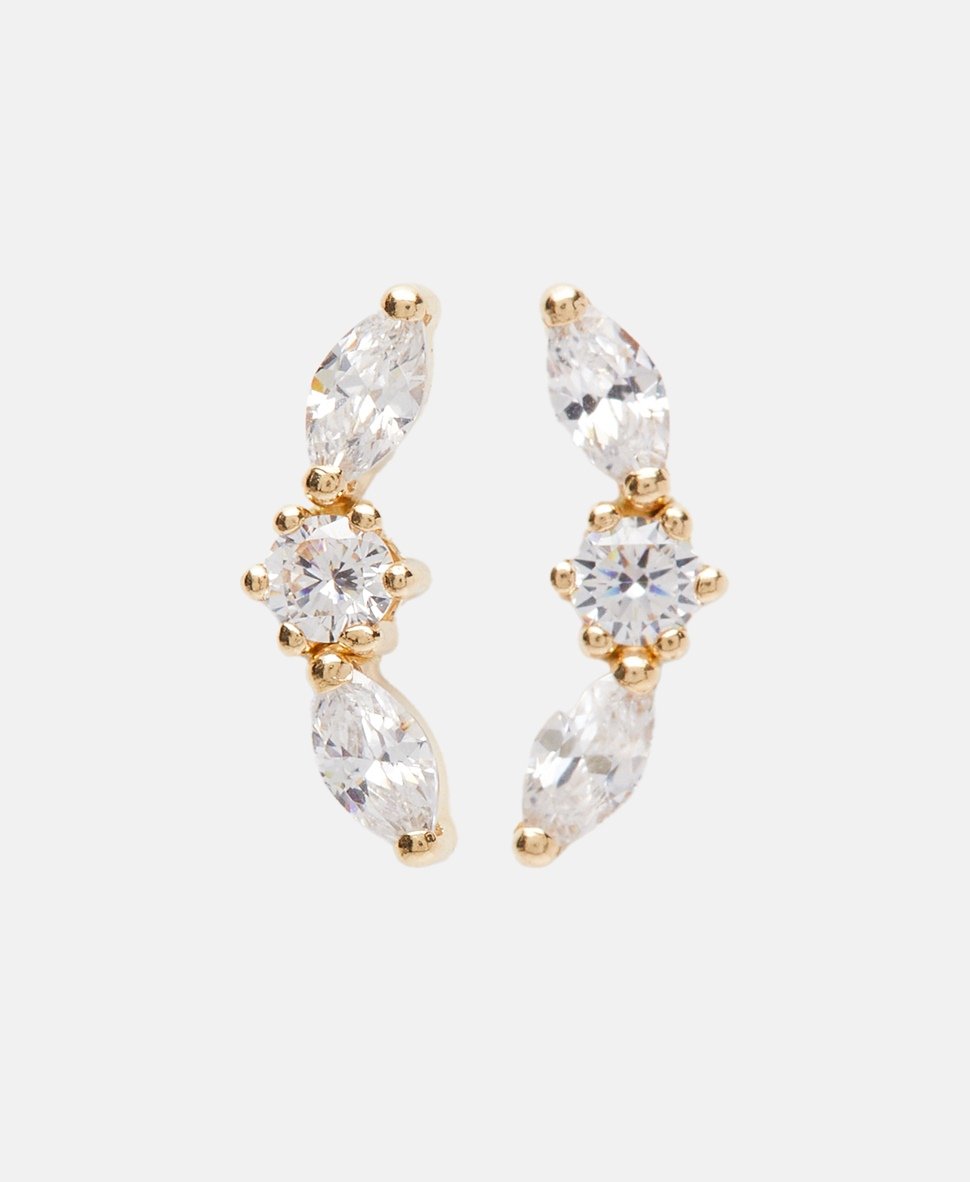 Lawrence Grey Fine Jewelry Puzetové náušnice 14K Zlatá 2