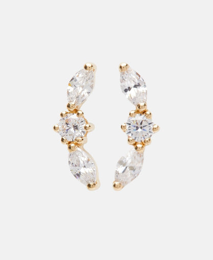 Lawrence Grey Fine Jewelry Puzetové náušnice 14K Zlatá 2