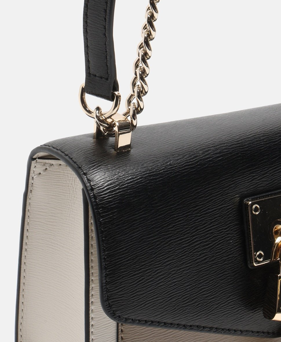 DKNY Kožená kabelka přes rameno Světle šedá 2