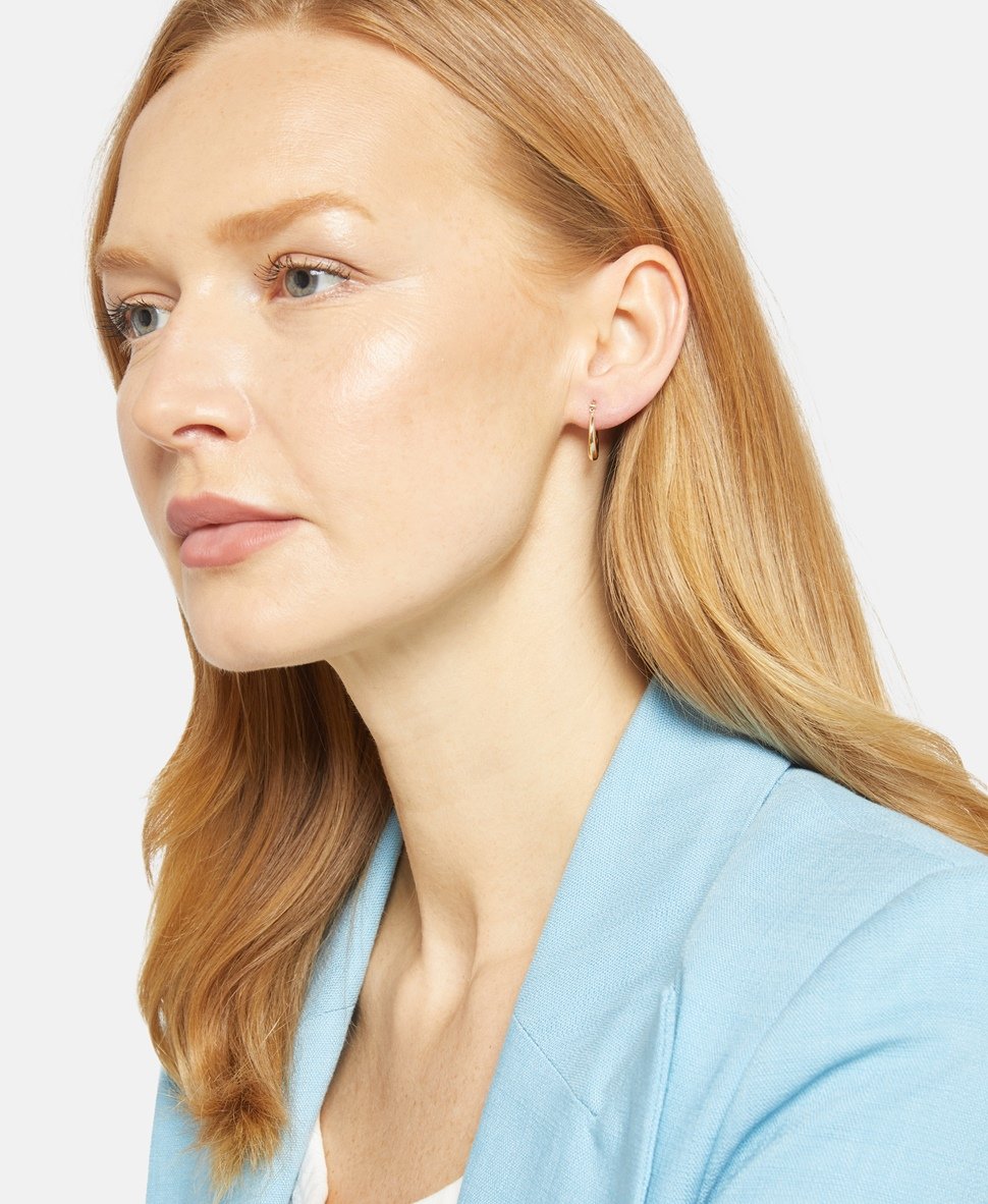 By Adina Eden Obručové náušnice Zlatá 3