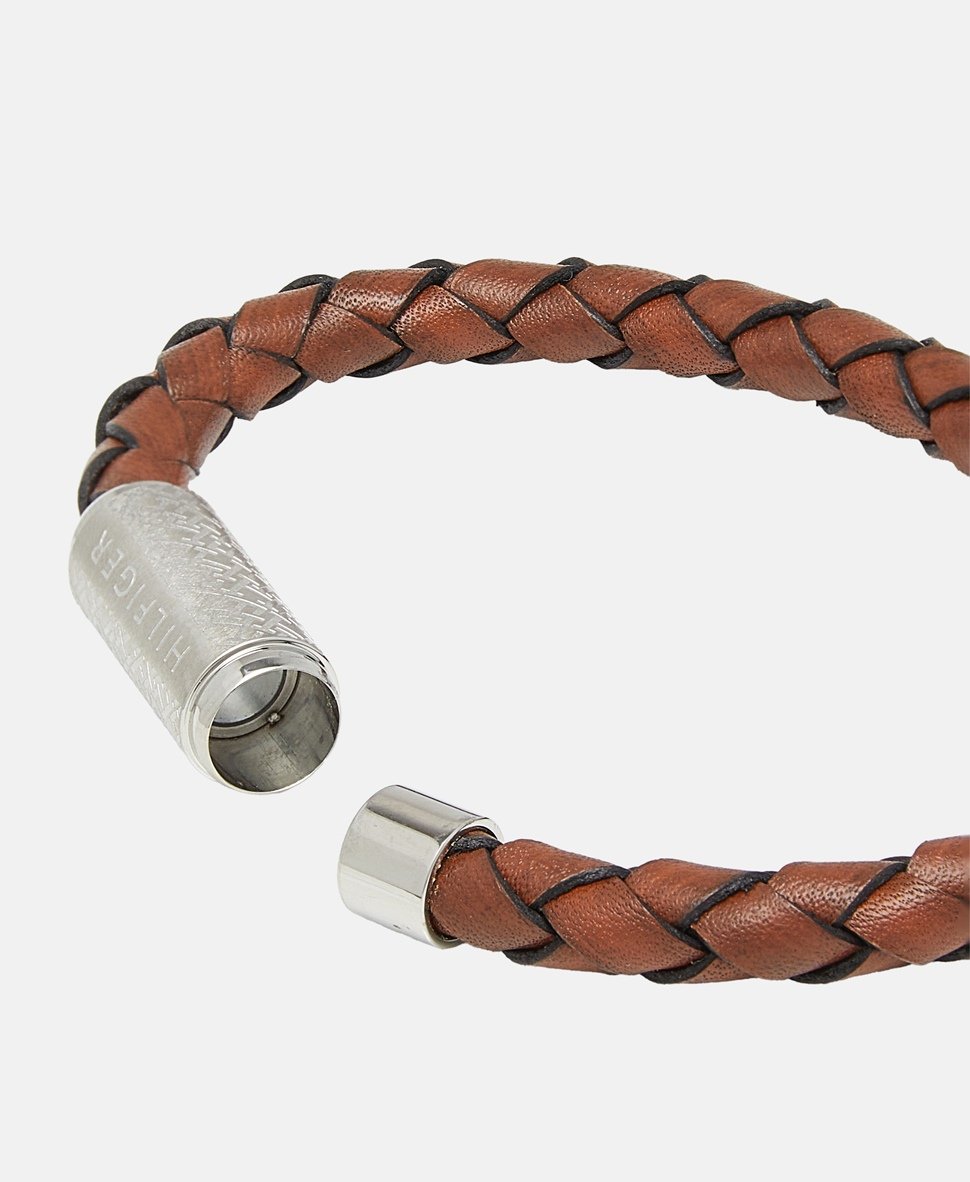 Tommy Hilfiger kožený náramek Stříbrná 2