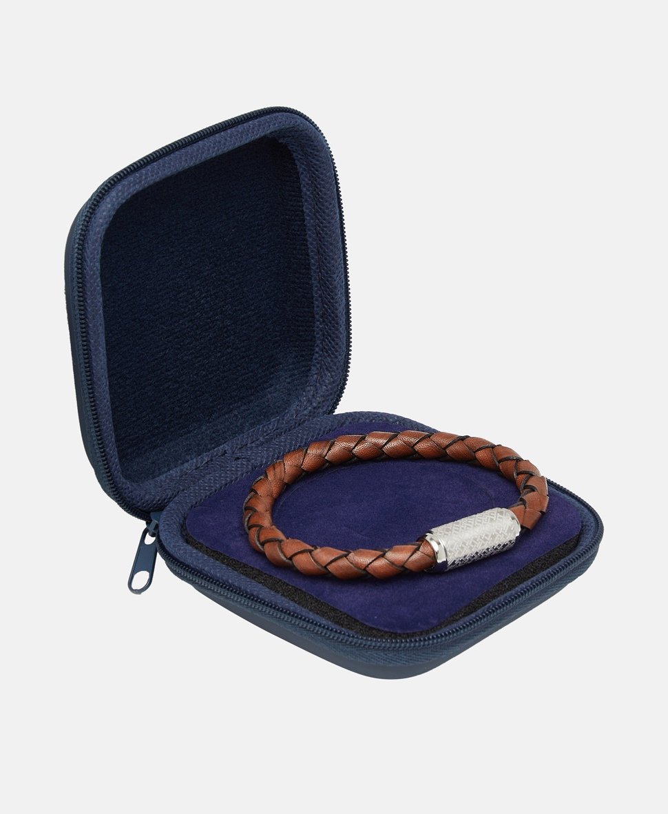 Tommy Hilfiger kožený náramek Stříbrná 3