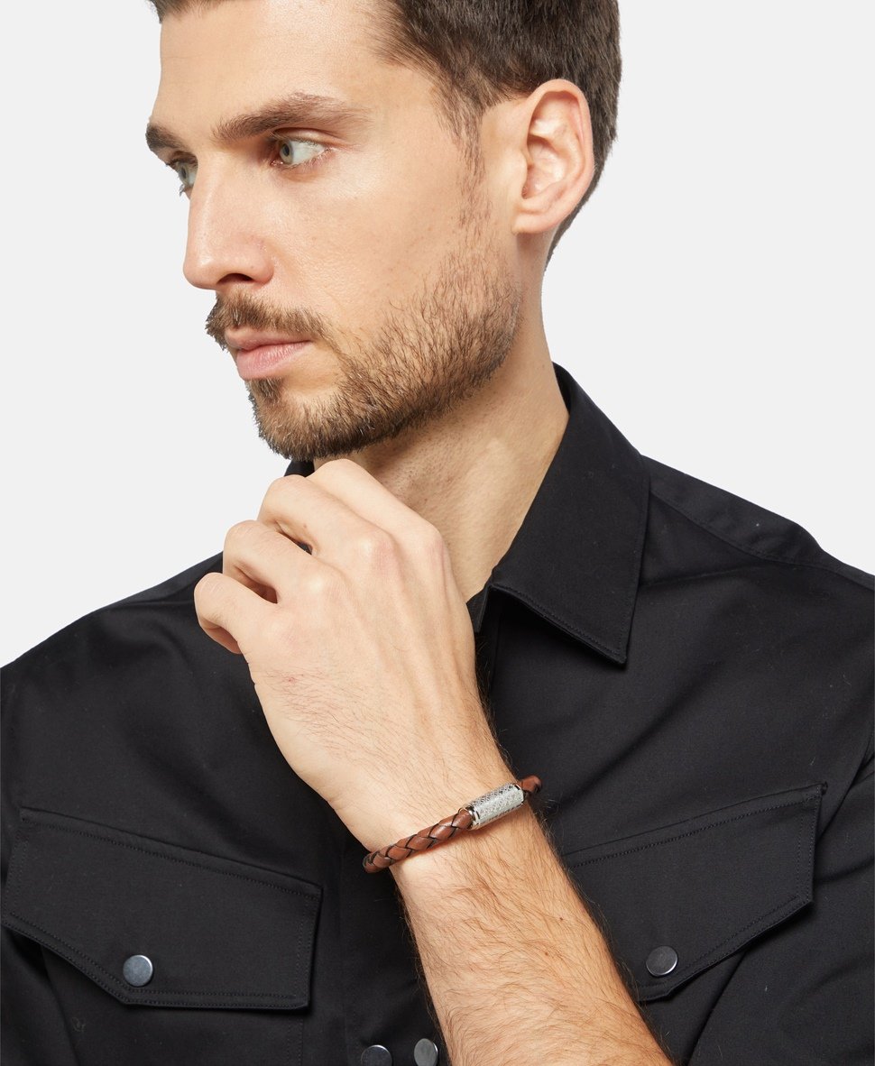 Tommy Hilfiger kožený náramek Stříbrná 4