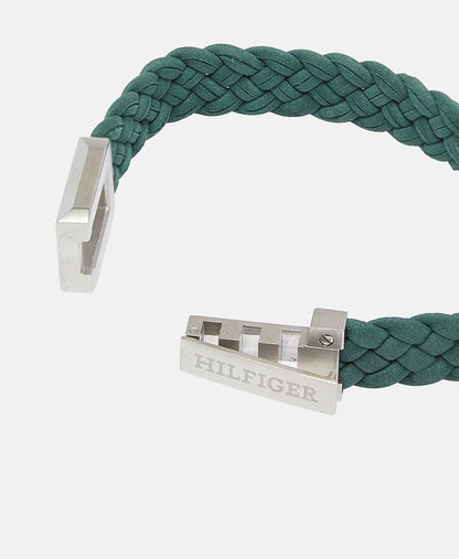 Tommy Hilfiger kožený náramek Stříbrná 2