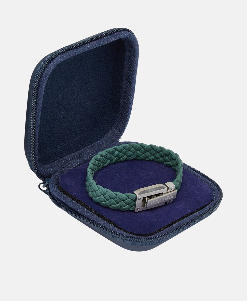Tommy Hilfiger kožený náramek Stříbrná 3