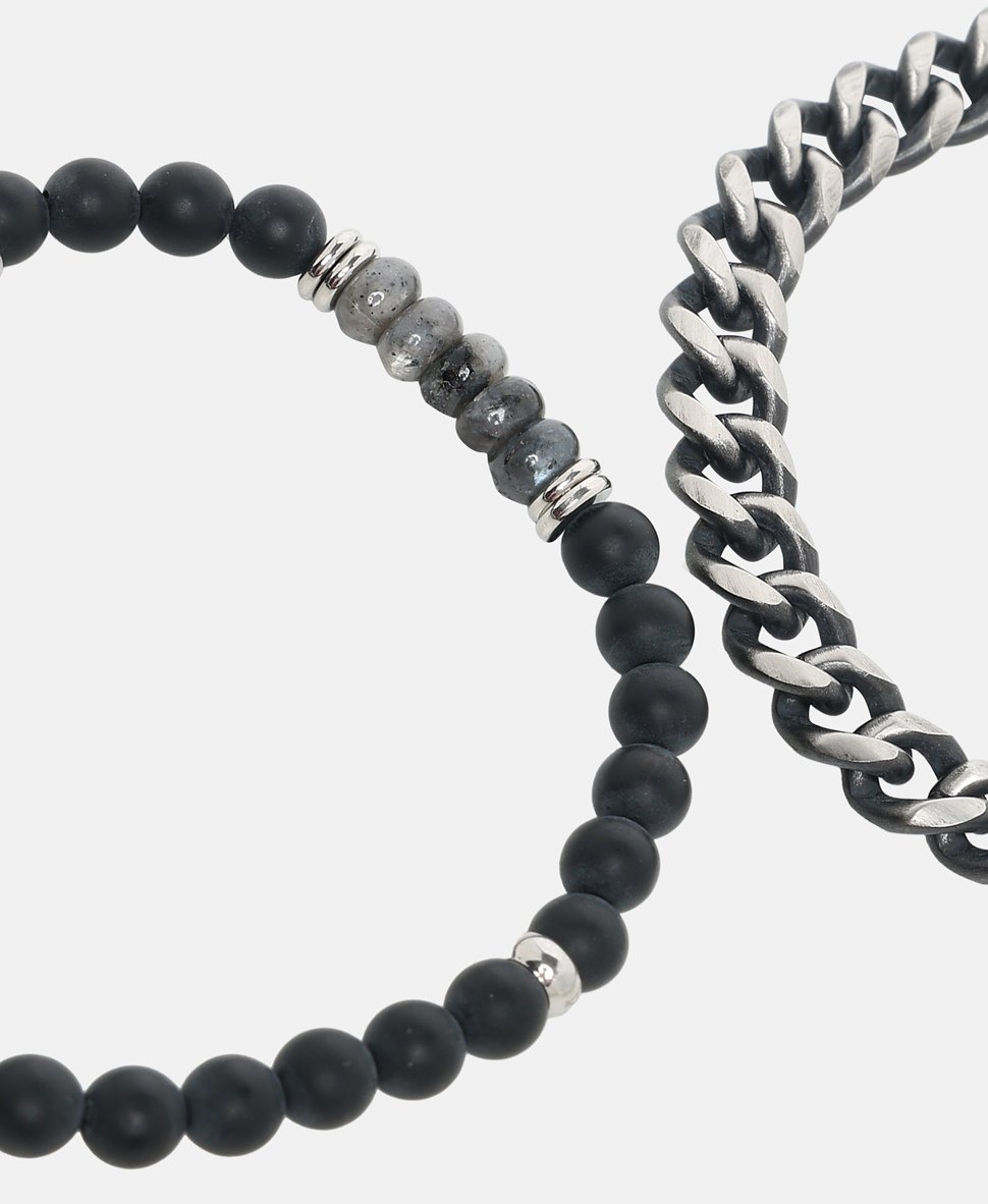 U.S. Polo Assn. náramky, sada 2 kusů Stříbrná 2