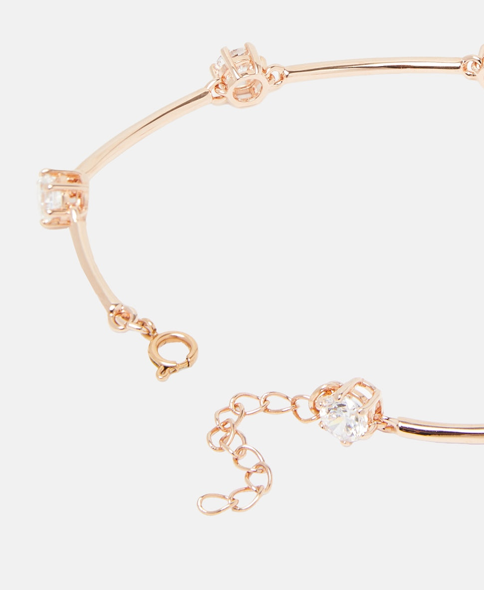 Swarovski náramek Růžově zlatá 2