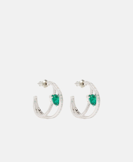 Swarovski Obručové náušnice Stříbrná 1