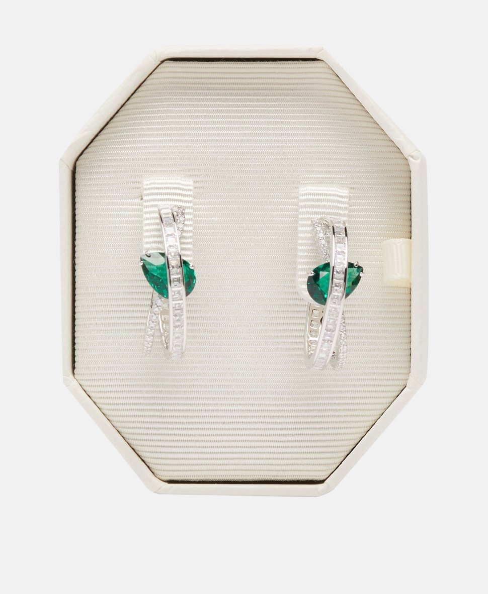 Swarovski Obručové náušnice Stříbrná 3