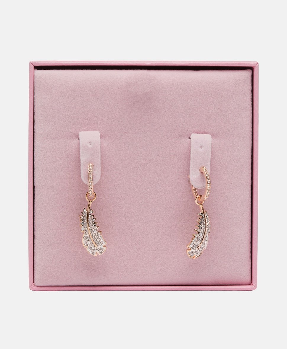 Swarovski Obručové náušnice Růžově zlatá 3