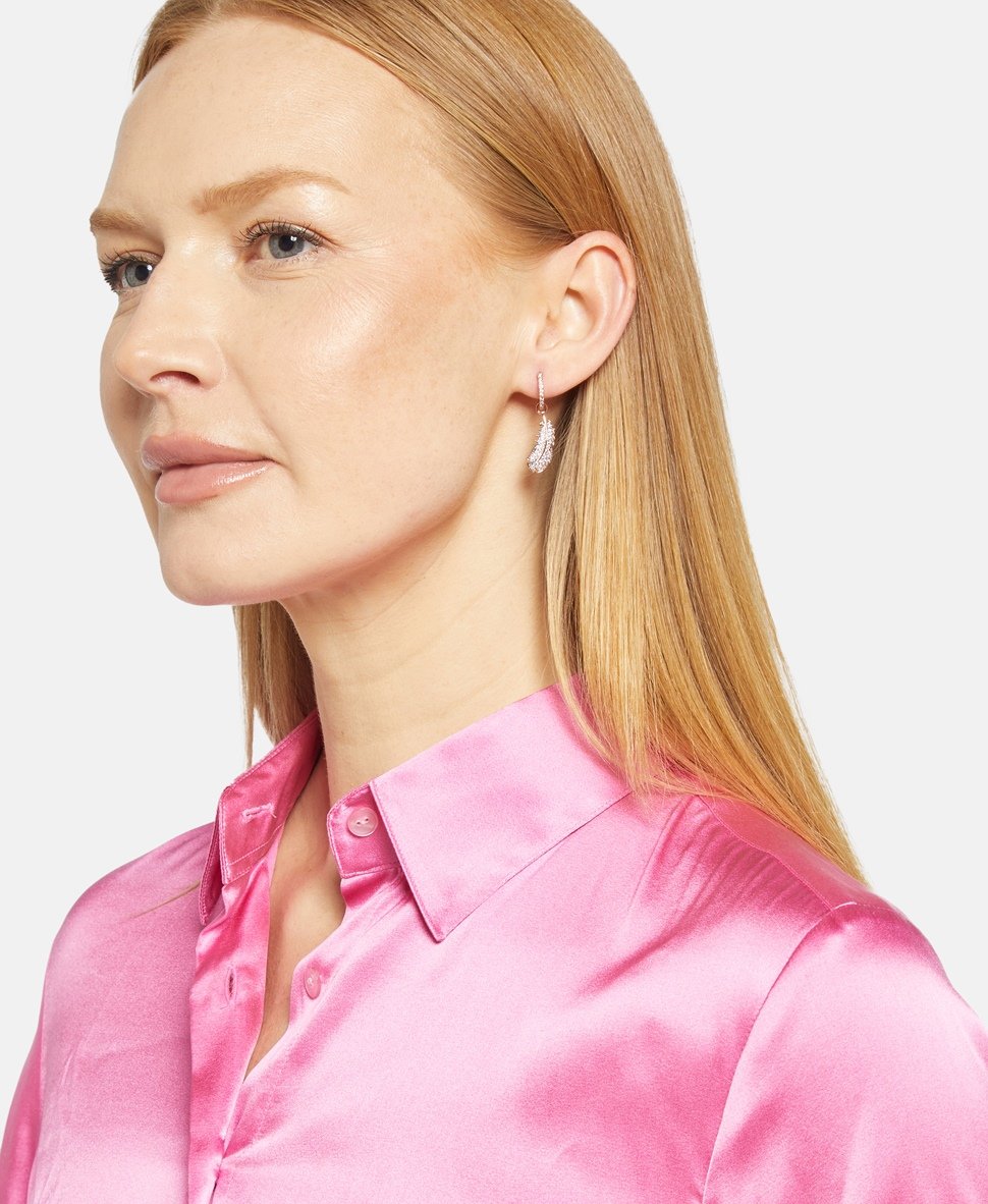 Swarovski Obručové náušnice Růžově zlatá 4